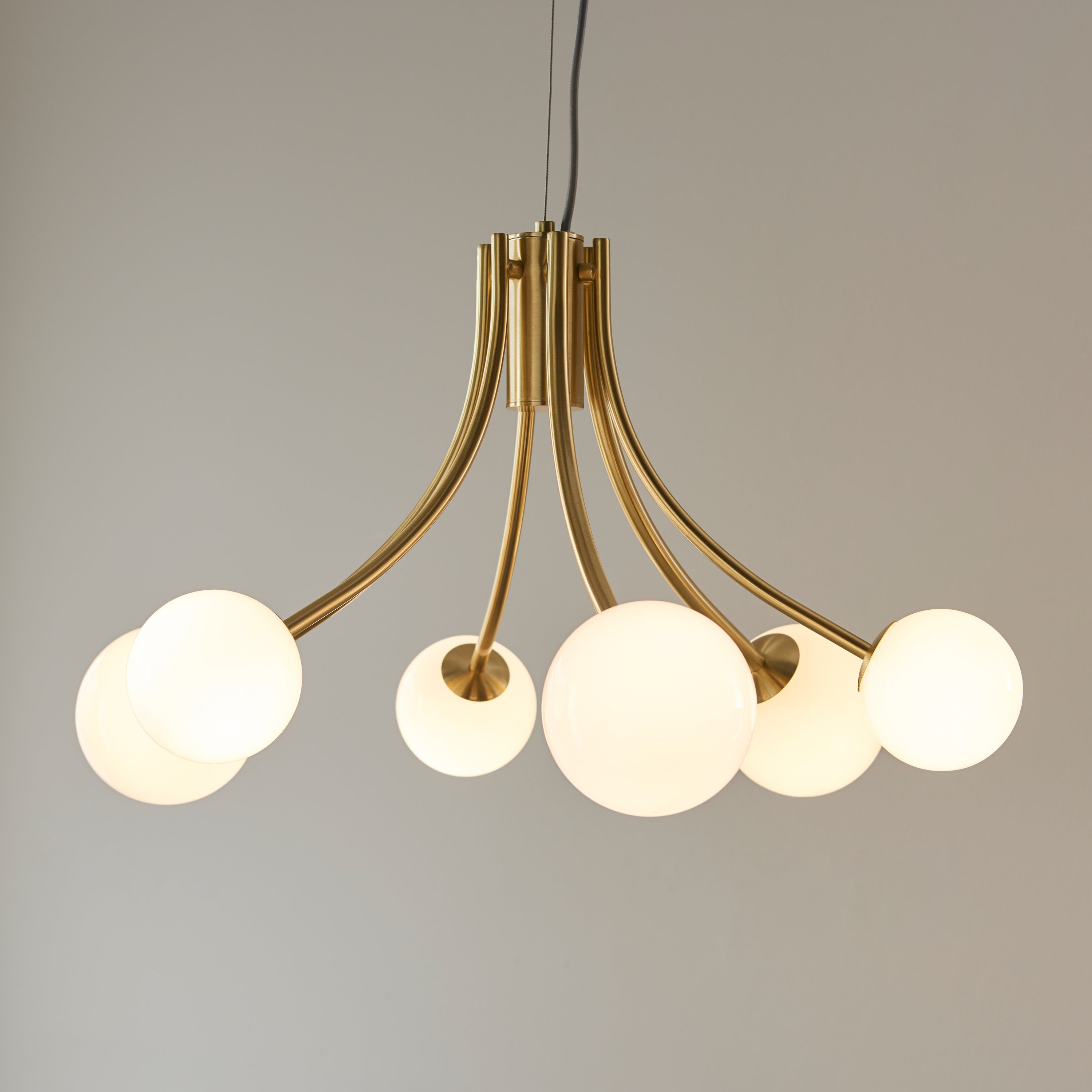 Mave Gold Orb LED Pendant Light | 6 Lights